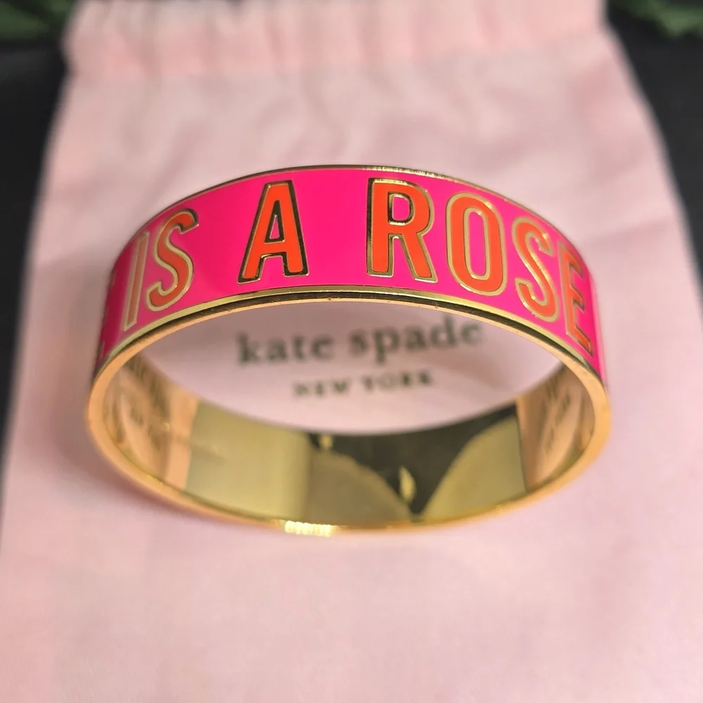 Kate Spade "Rose Is A Rose"' Bangle Bracelet - Picture 2 of 3
